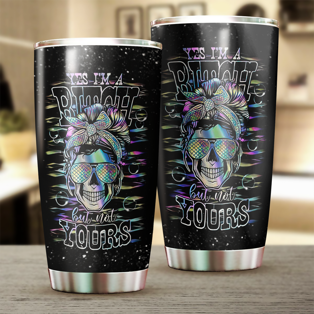 Skull Tumbler, Gift for Skull Lovers 20 OZ Car Mug)