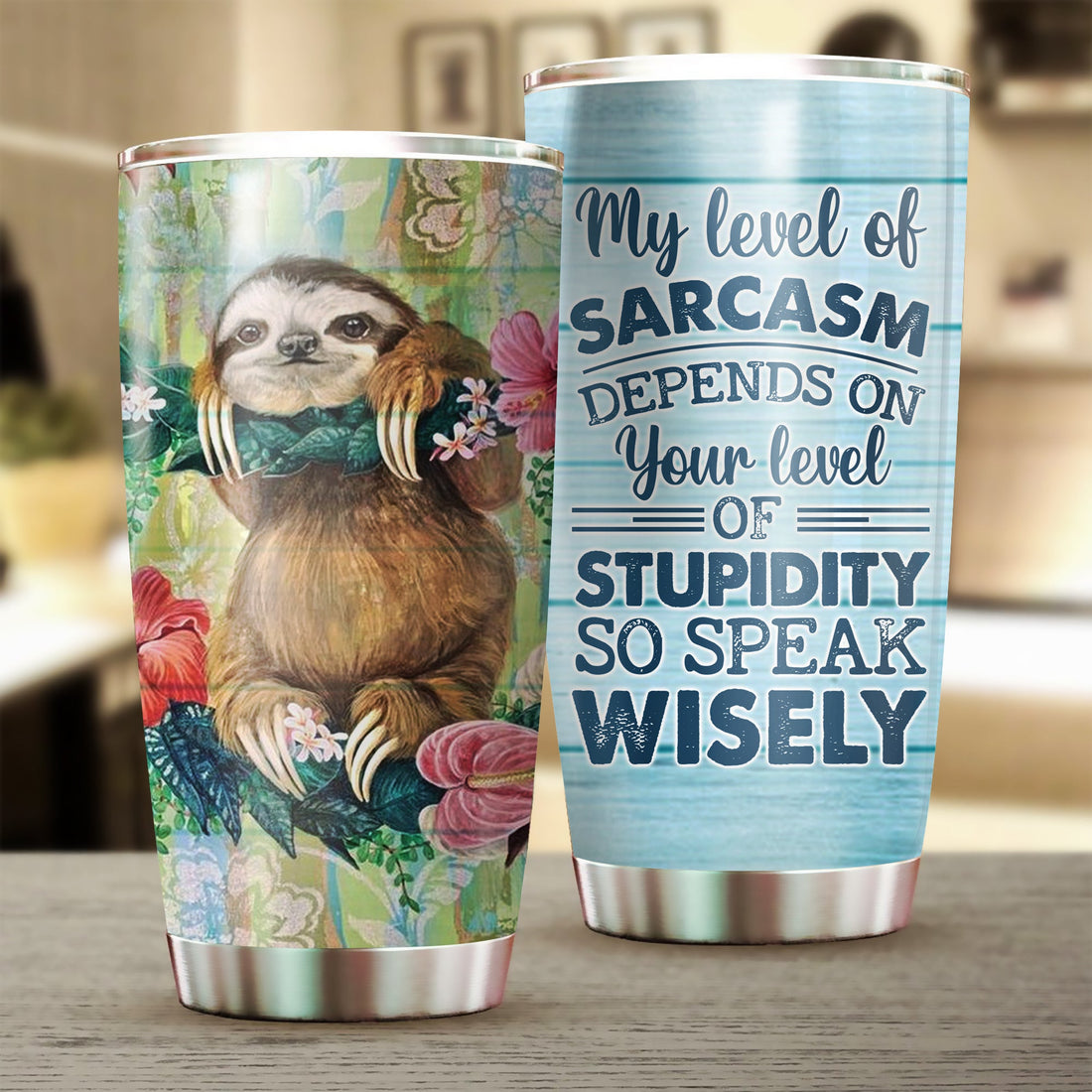 Sloth Tumbler, Gift for Sloth Lovers 20 OZ Car Mug Cup