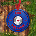 SMU Mustangs Fitness Circle Aluminium Ornament 2 Side Trending New Arrivals H52883 ETUG311023