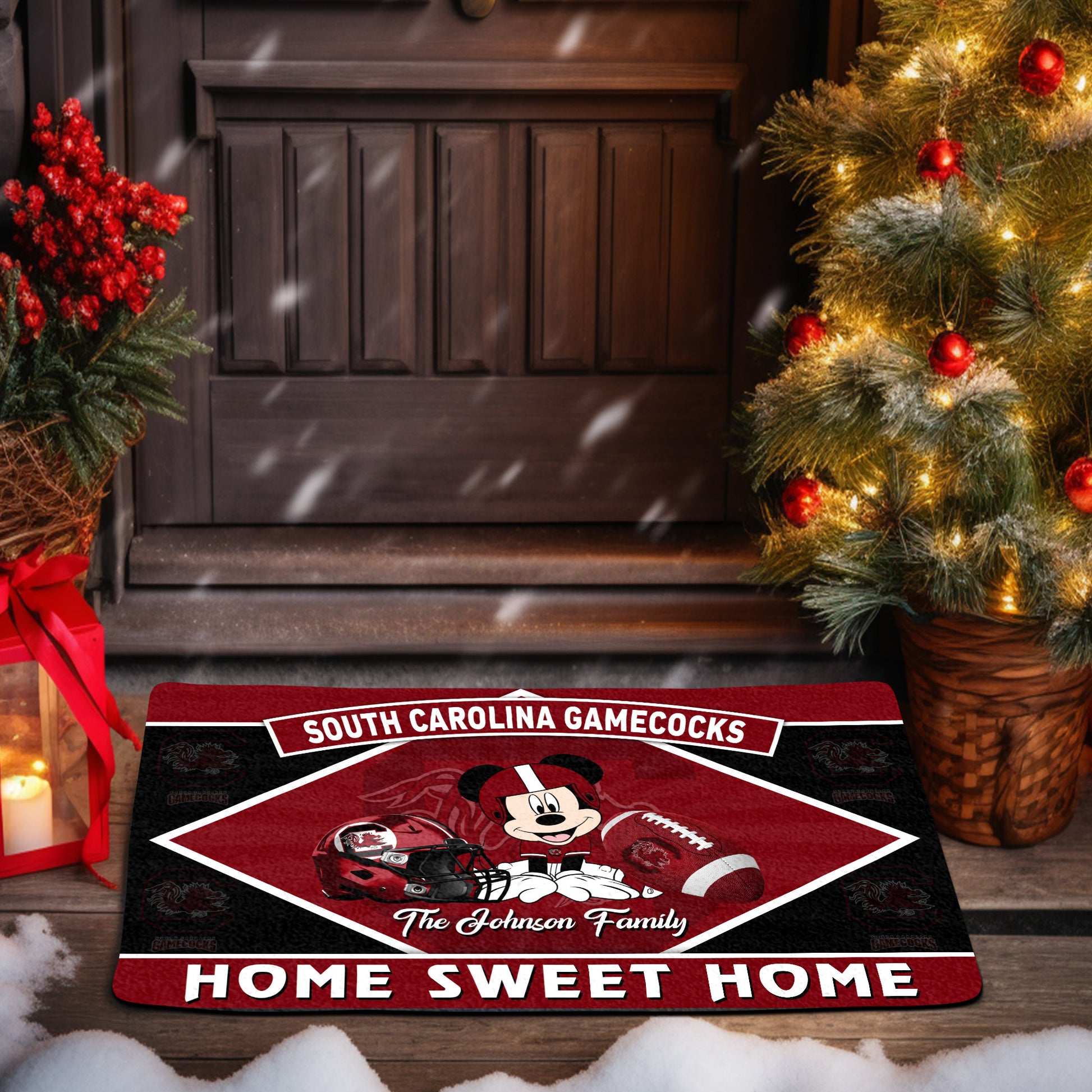 South Carolina Gamecocks Doormat Custom Your Family Name, Sport Team And MK Doormat, FootBall Fan Gifts EHIVM-52722