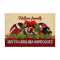 South Carolina Gamecocks Doormat Personalized Your Name, Sport Team Doormat, Christmas Gifts For Football Fan, Home Decor ETHY-52726