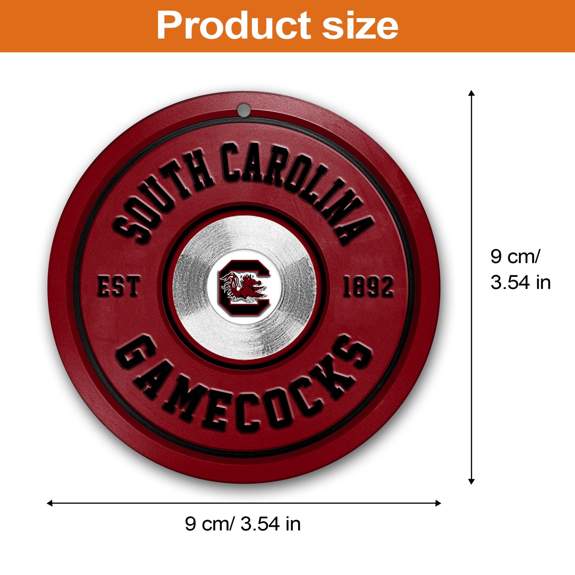 South Carolina Gamecocks Fitness Circle Aluminium Ornament 2 Side Trending New Arrivals H52883 ETUG311023