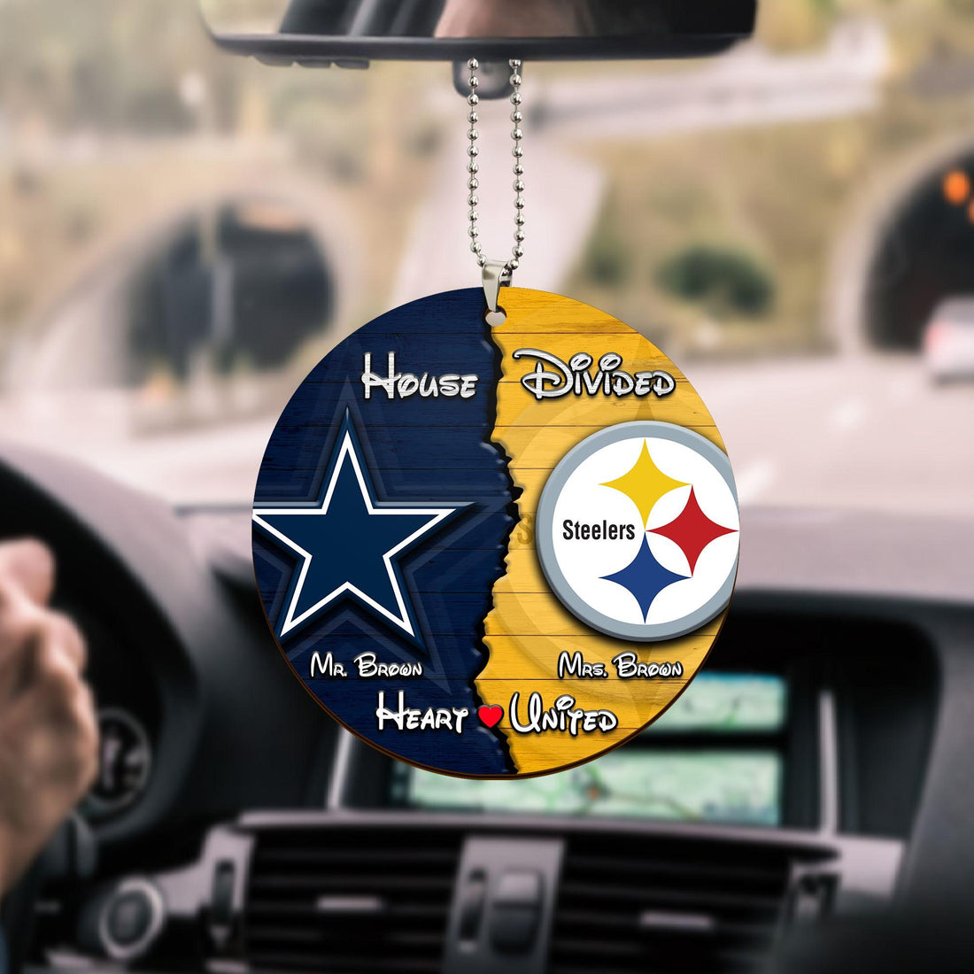 Sport Car Ornament Custom House Divided, Gifts For Husband, Gifts For Wife, Gifts For Mom, Dad Gifts, House Divided Car Ornament, Gifts For Christmas, Christmas Decorations, Car Hanging Decoration