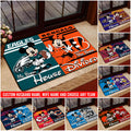 Sport Doormat Custom Husband Name, Wife Name And Choose Any Team, Sport Team Doormat, Home Decorations