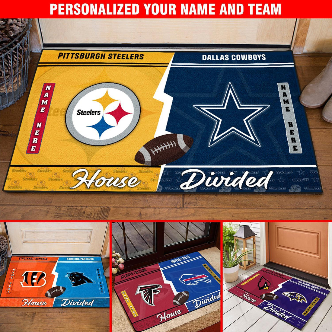 Sport Doormat Personalized Your Name And Team, Sport Doormat, Welcome Door Mat, Home Gifts, Home Gifts, Housewarming Gift ETHY-43162 ETHY Doormat