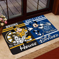 Sport House Divided Custom Doormat, Gifts For Husband and Wife, Custom Any Team, Gifts For Fan