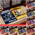 Sport House Divided Doormat Custom Husband, Wife Name And Choose Your Team , Gifts For Fan
