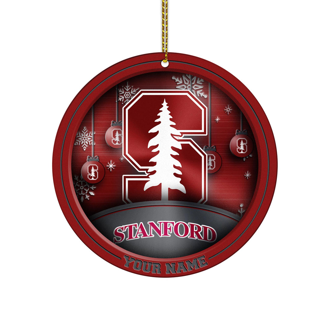 Stanford Cardinal Circle Aluminium Custom Ornament 2 Side Trending New Arrivals H52912 ETUG311023