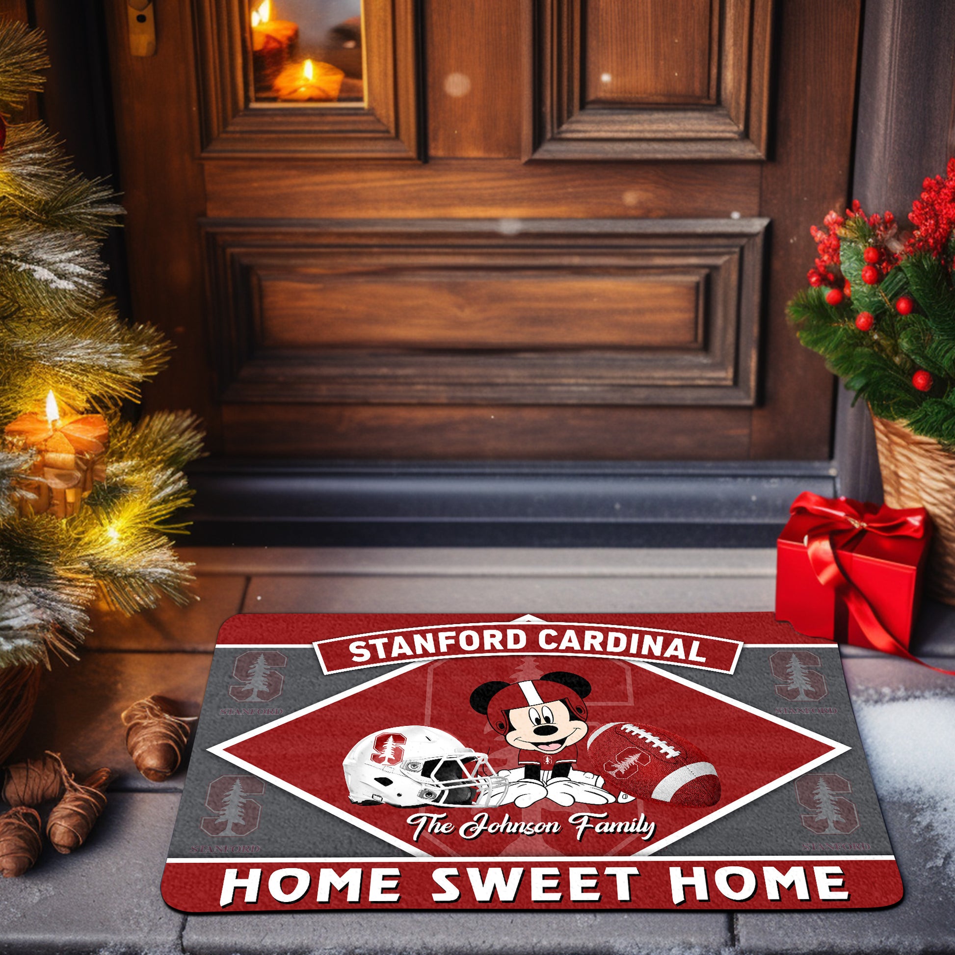 Stanford Cardinal Doormat Custom Your Family Name, Sport Team And MK Doormat, FootBall Fan Gifts EHIVM-52722