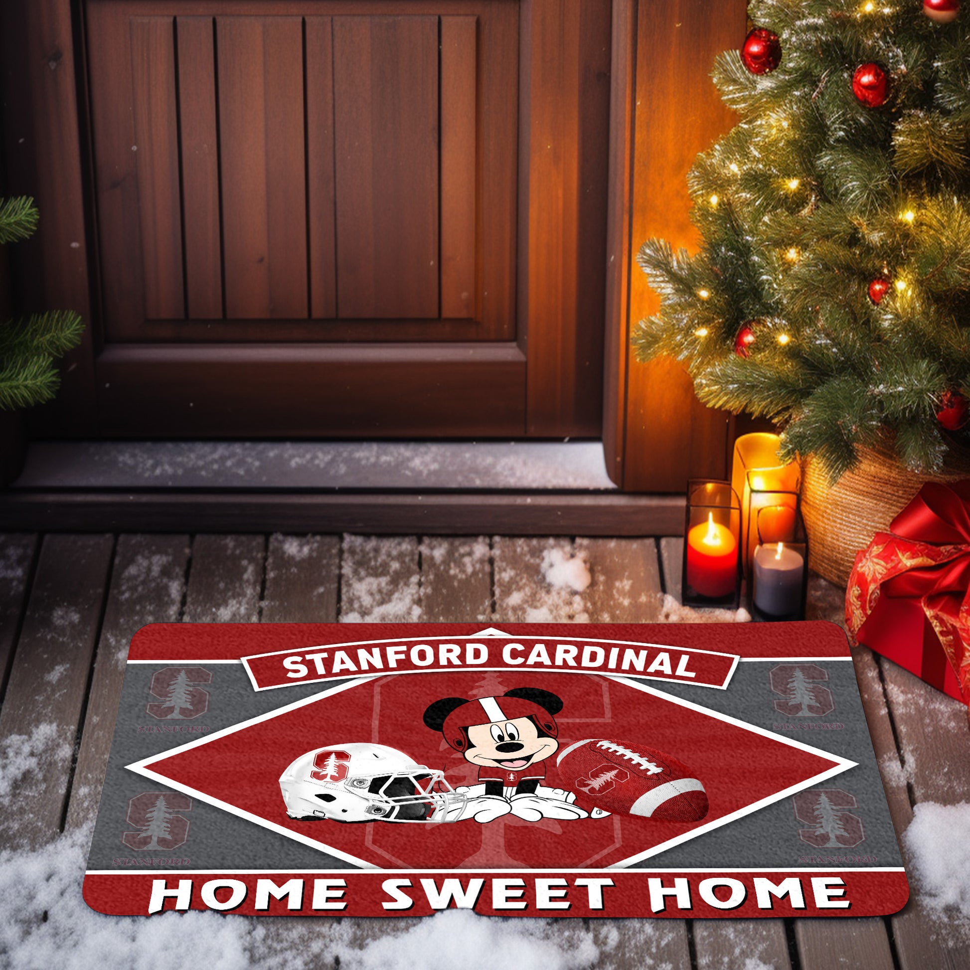 Stanford Cardinal Doormat, Sport Team And MK Doormat, FootBall Fan Gifts