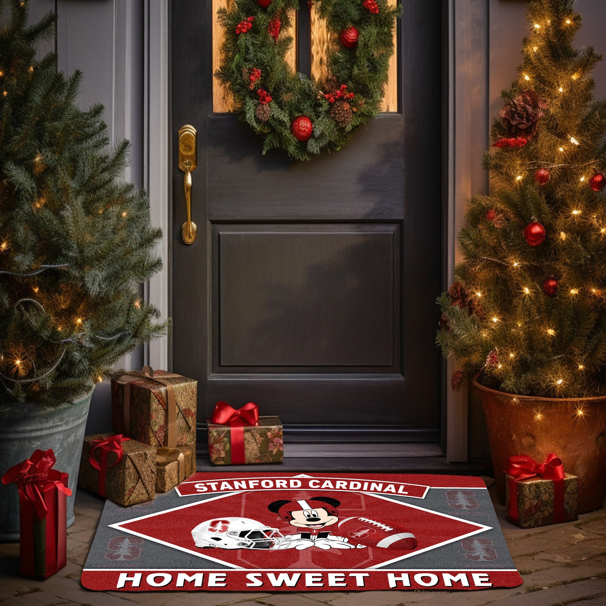 Stanford Cardinal Doormat, Sport Team And MK Doormat, FootBall Fan Gifts