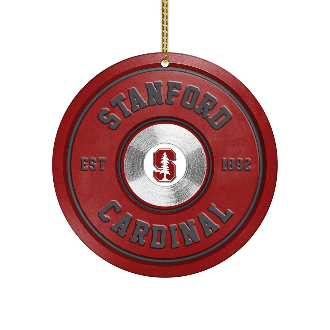 Stanford Cardinal Fitness Circle Aluminium Ornament 2 Side Trending New Arrivals H52883 ETUG311023