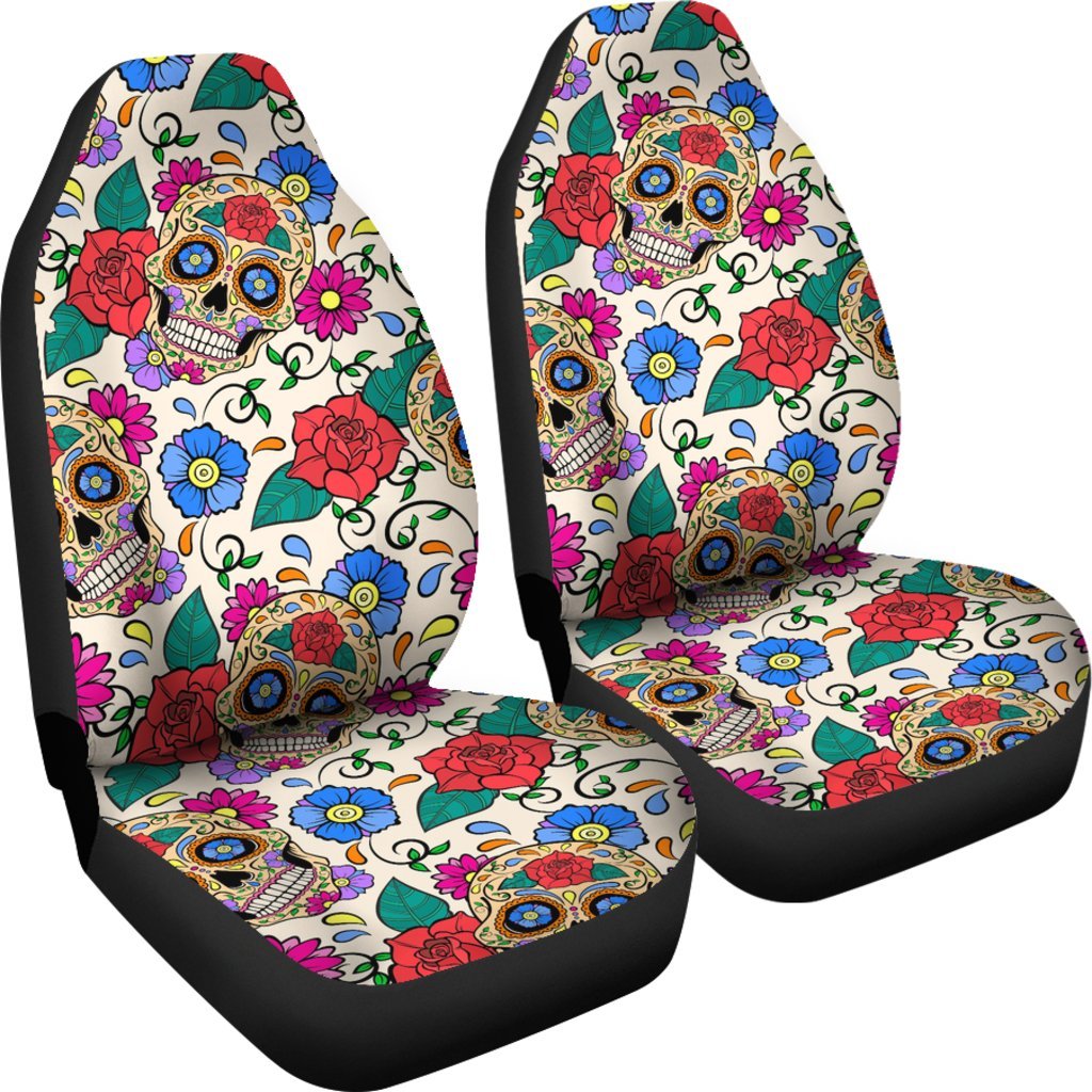 Sugar Skull Universal Fit Car Seat Covers