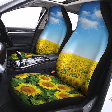 Sunflower Field Print Universal Fit Car Seat Covers