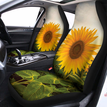 Sunflower Landscape Print Universal Fit Car Seat Covers