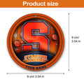 Syracuse Orange Circle Aluminium Custom Ornament 2 Side Trending New Arrivals H52912 ETUG311023