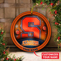 Syracuse Orange Circle Aluminium Custom Ornament 2 Side Trending New Arrivals H52912 ETUG311023