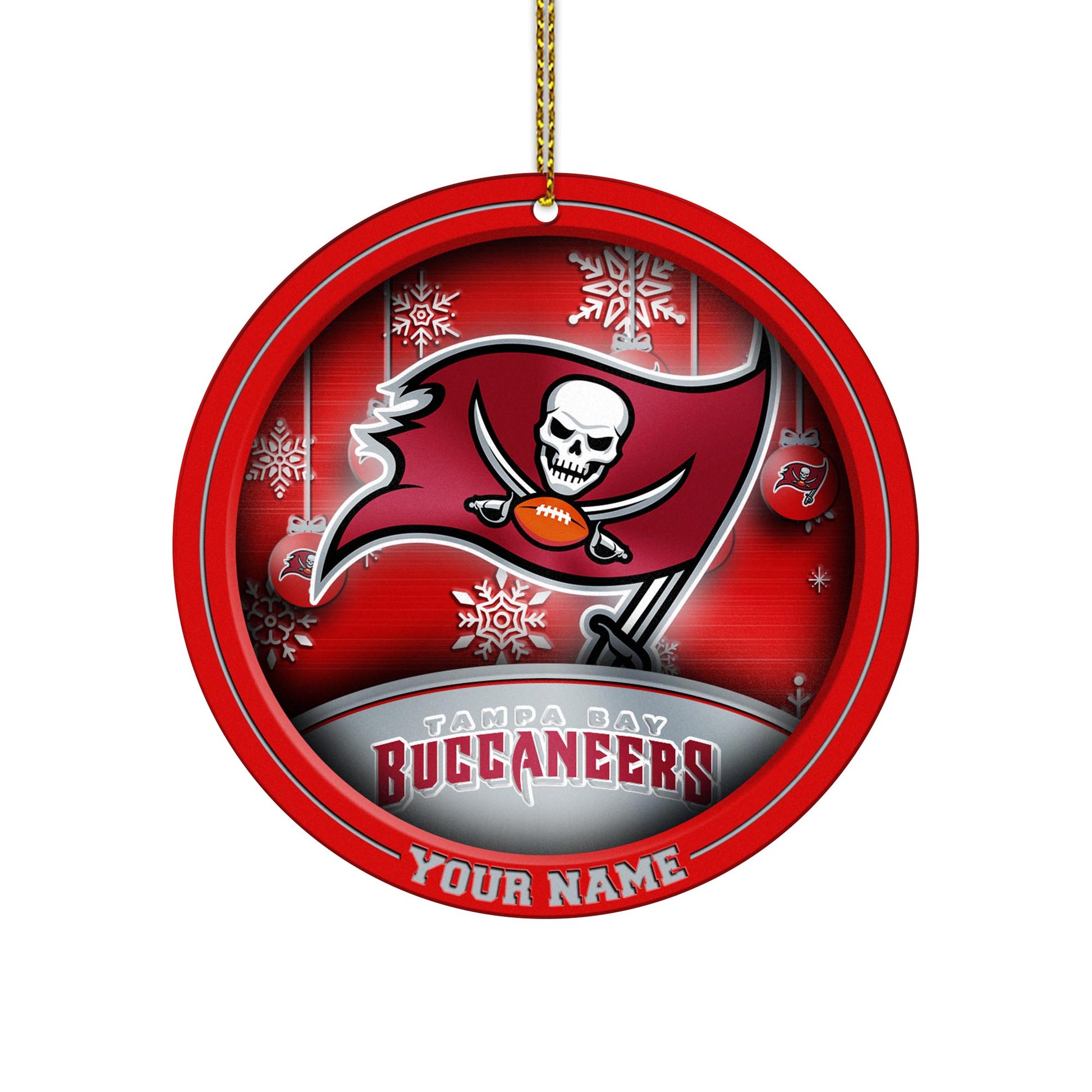 Tampa Bay Buccaneers Circle Aluminium Custom Ornament 2 Side Trending New Arrivals H52912 ETUG311023
