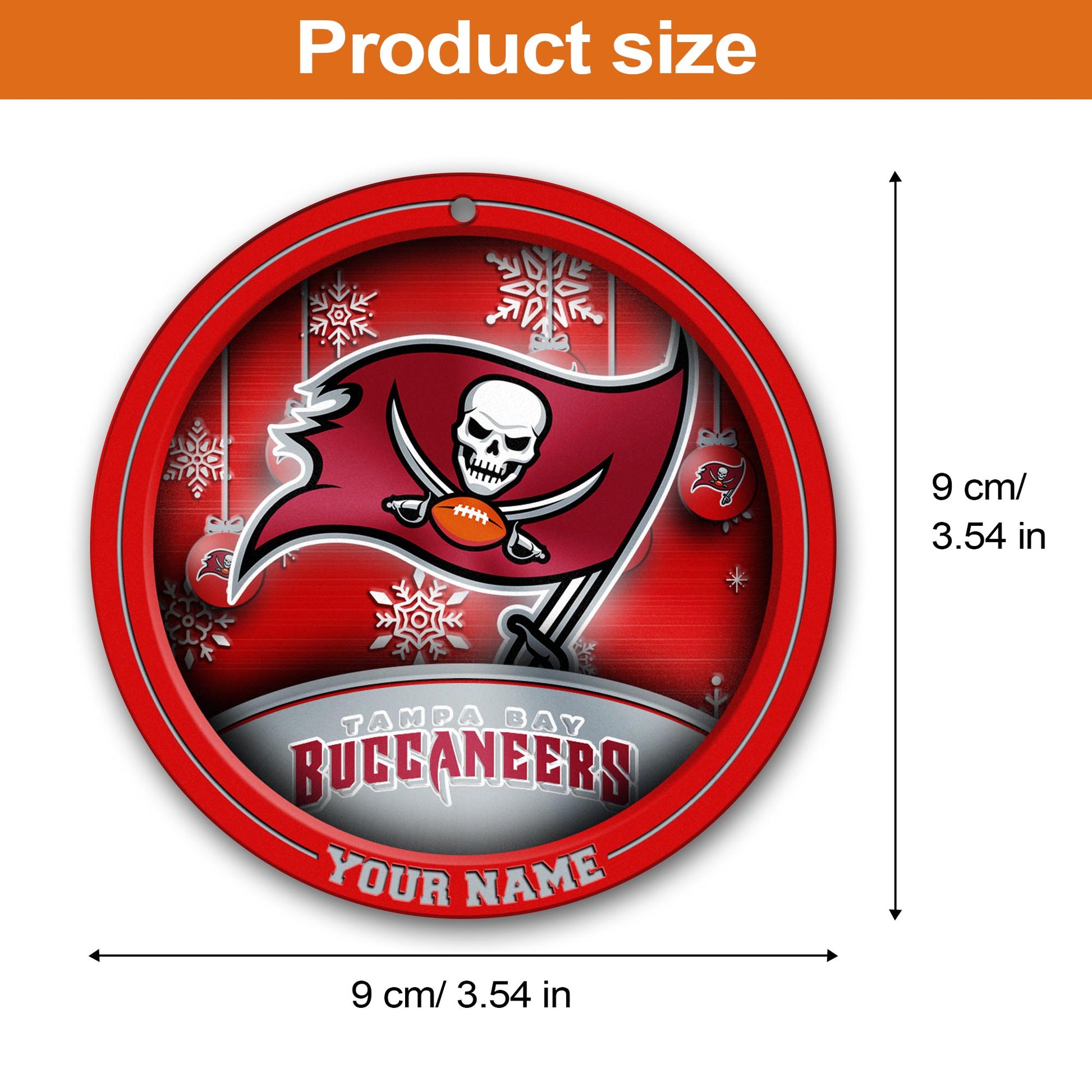 Tampa Bay Buccaneers Circle Aluminium Custom Ornament 2 Side Trending New Arrivals H52912 ETUG311023