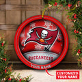 Tampa Bay Buccaneers Circle Aluminium Custom Ornament 2 Side Trending New Arrivals H52912 ETUG311023