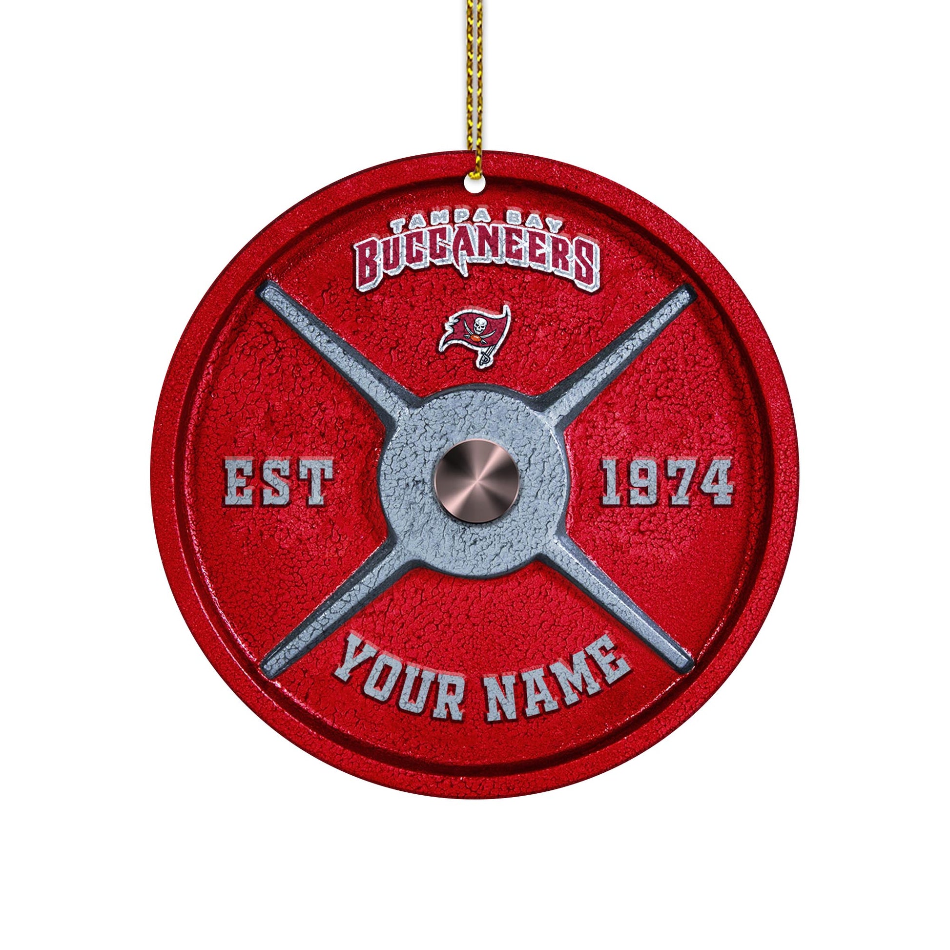 Tampa Bay Buccaneers Fitness Circle Aluminium Custom Ornament 2 Side Trending New Arrivals H52884 ETUG311023