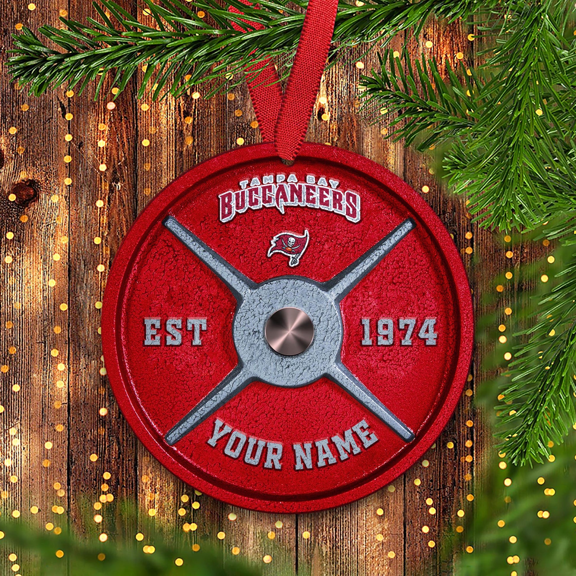 Tampa Bay Buccaneers Fitness Circle Aluminium Custom Ornament 2 Side Trending New Arrivals H52884 ETUG311023