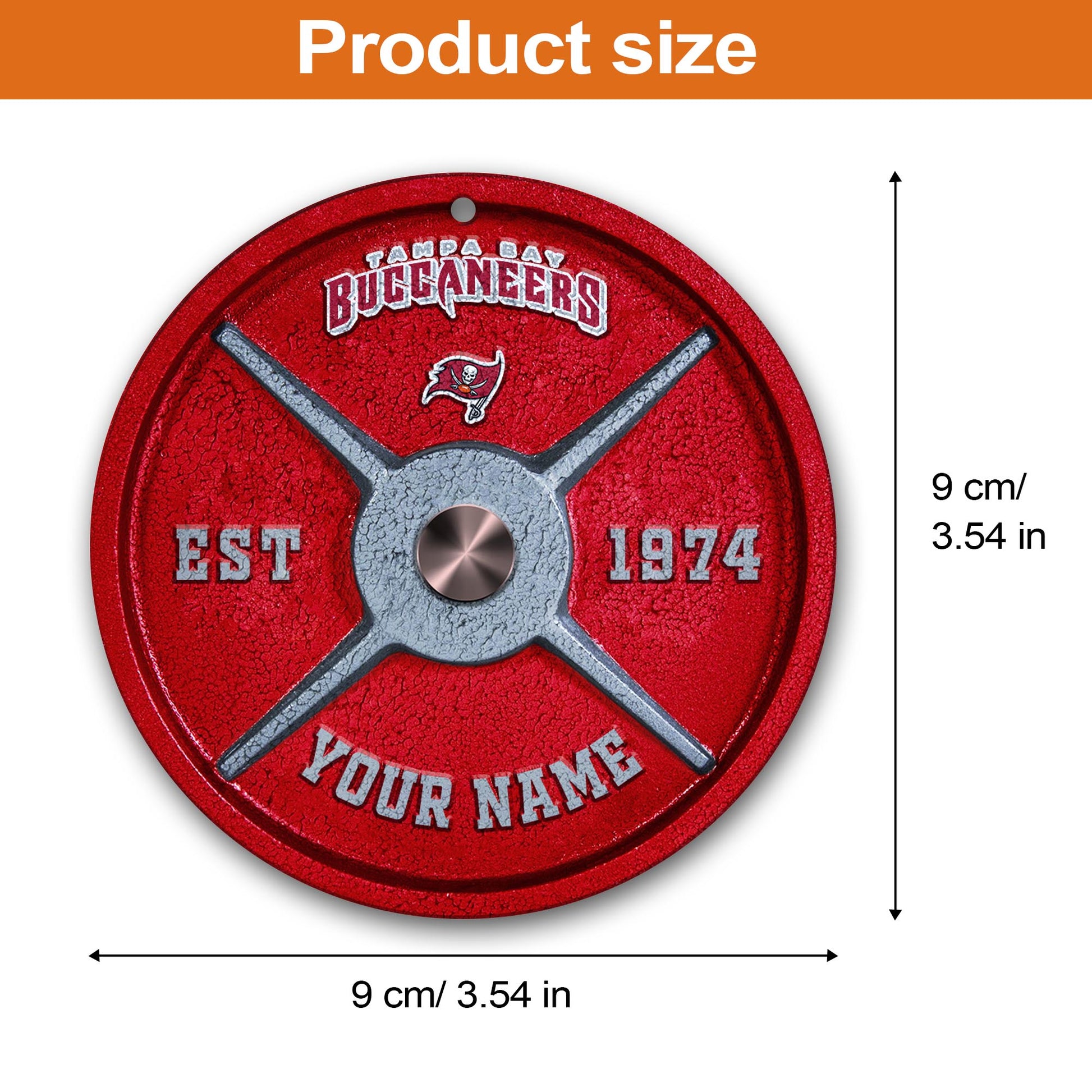 Tampa Bay Buccaneers Fitness Circle Aluminium Custom Ornament 2 Side Trending New Arrivals H52884 ETUG311023