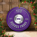 TCU Horned Frogs Fitness Circle Aluminium Ornament 2 Side Trending New Arrivals H52883 ETUG311023