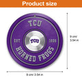 TCU Horned Frogs Fitness Circle Aluminium Ornament 2 Side Trending New Arrivals H52883 ETUG311023