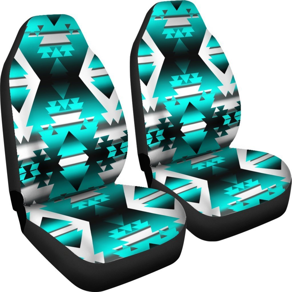 Teal Aztec Triangle Universal Fit Car Seat Covers