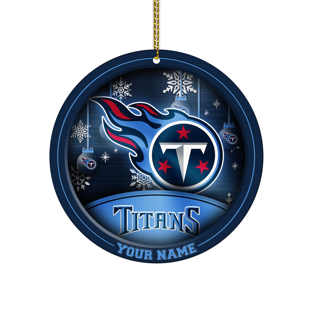 Tennessee Titans Circle Aluminium Custom Ornament 2 Side Trending New Arrivals H52912 ETUG311023