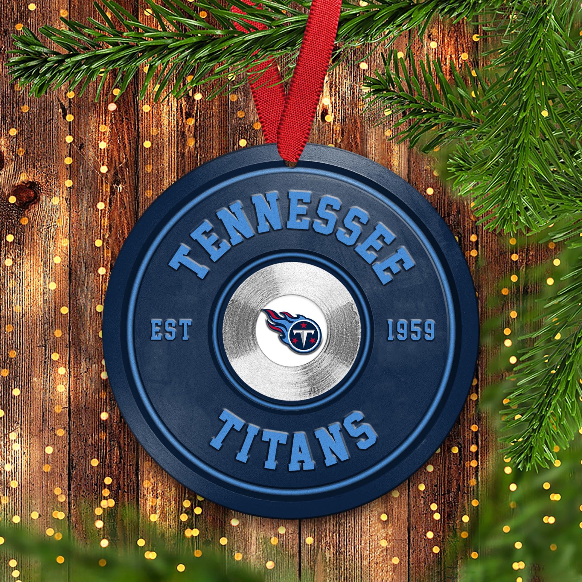 Tennessee Titans Fitness Circle Aluminium Ornament 2 Side Trending New Arrivals H52883 ETUG311023