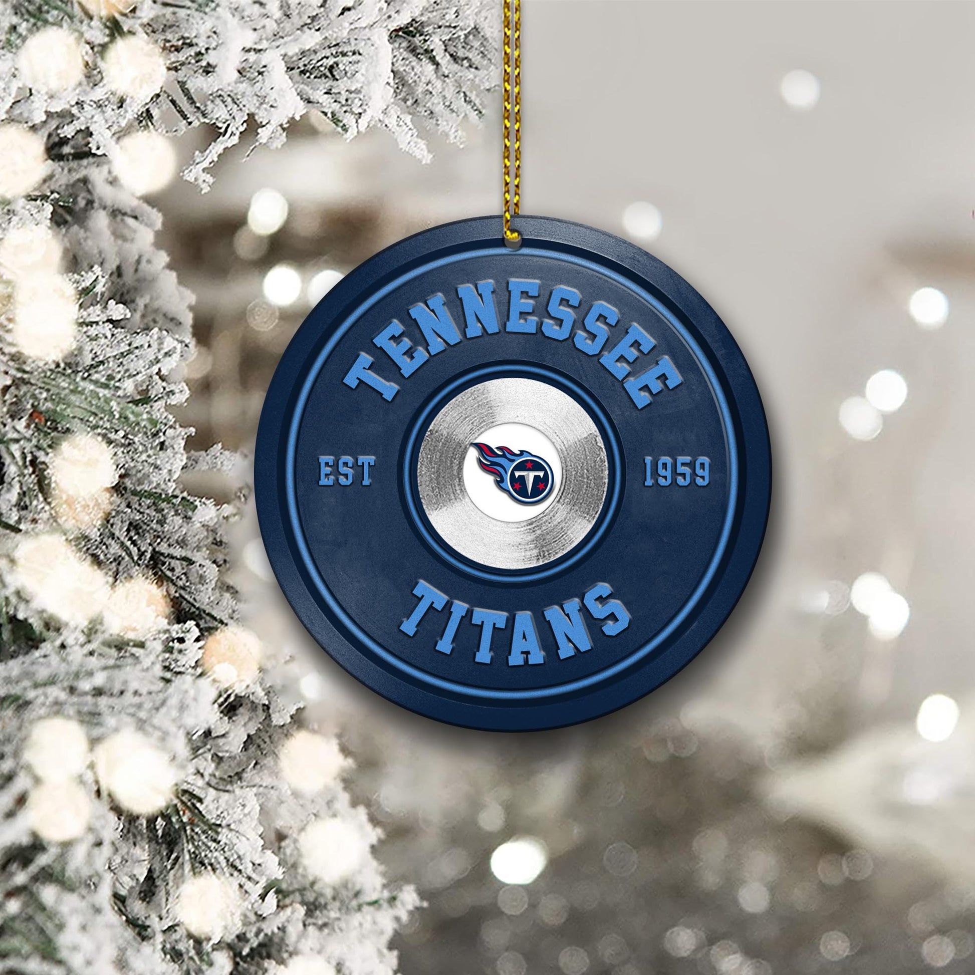 Tennessee Titans Fitness Circle Aluminium Ornament 2 Side Trending New Arrivals H52883 ETUG311023