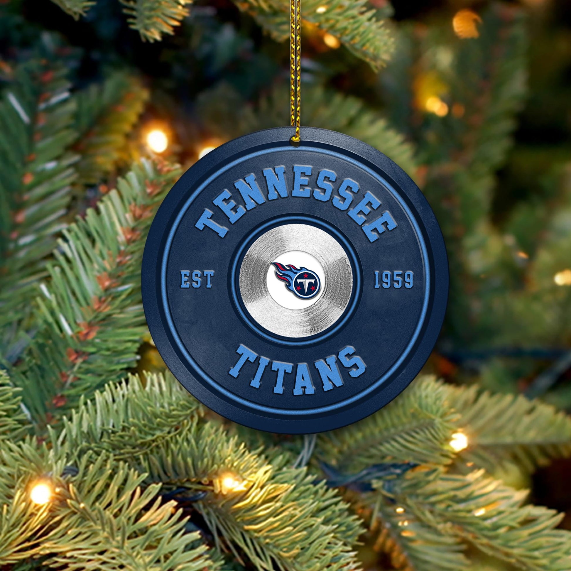 Tennessee Titans Fitness Circle Aluminium Ornament 2 Side Trending New Arrivals H52883 ETUG311023