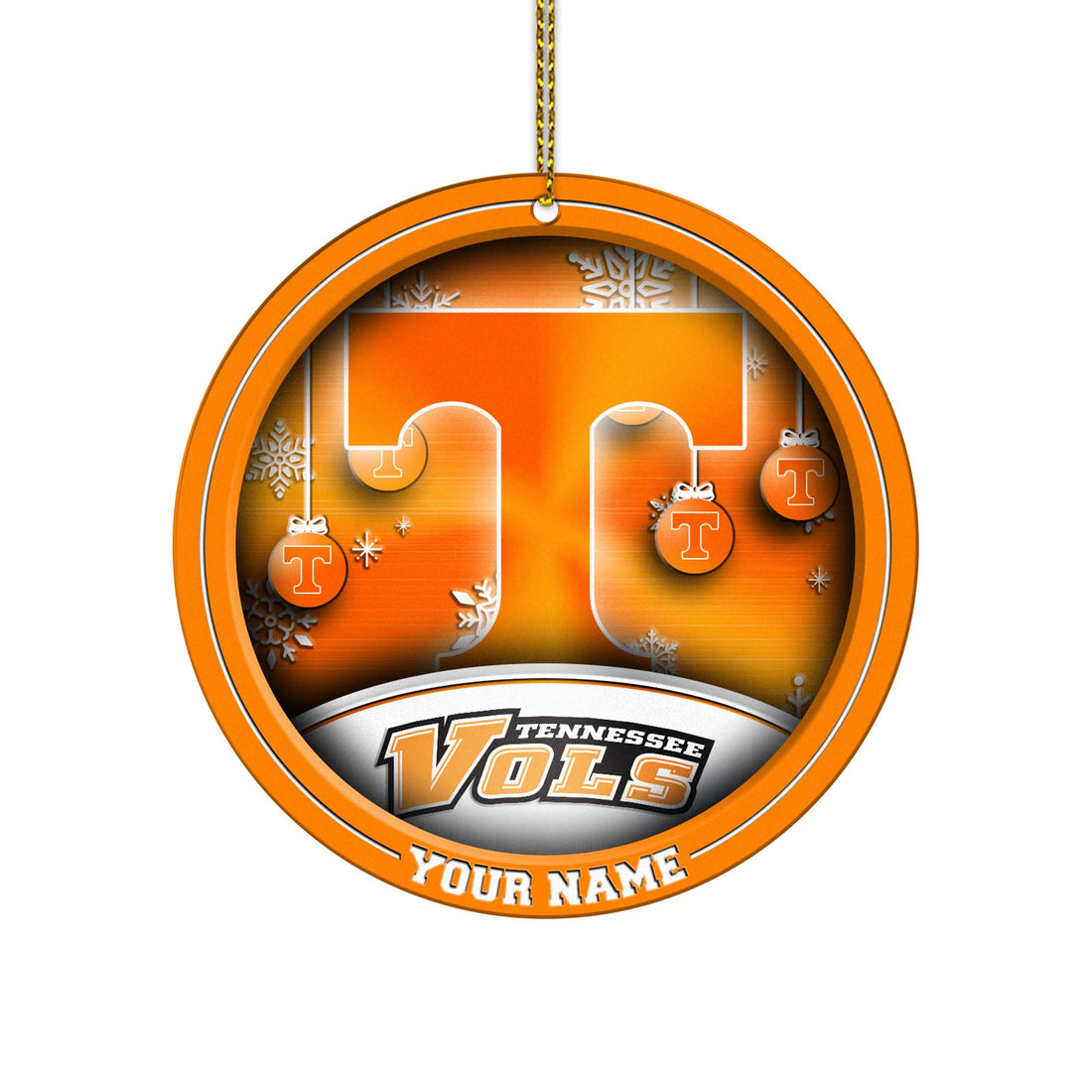 Tennessee Volunteers Circle Aluminium Custom Ornament 2 Side Trending New Arrivals H52912 ETUG311023