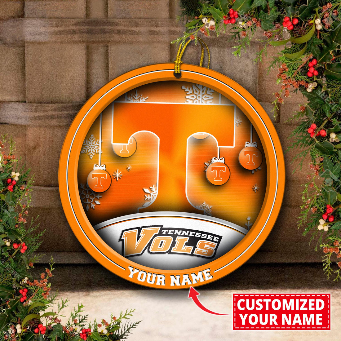 Tennessee Volunteers Circle Aluminium Custom Ornament 2 Side Trending New Arrivals H52912 ETUG311023