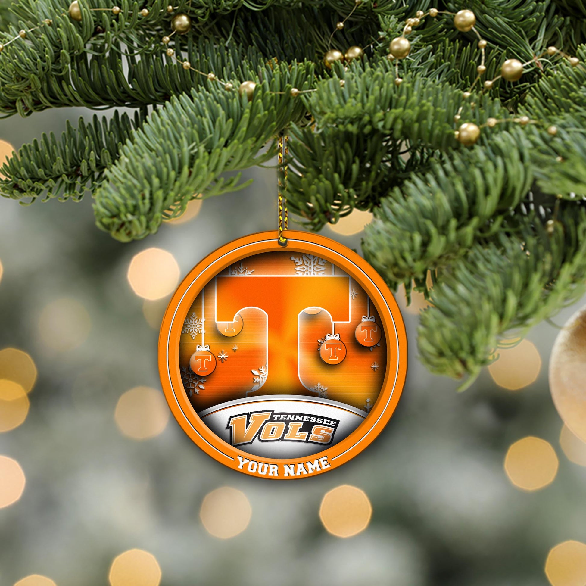 Tennessee Volunteers Circle Aluminium Custom Ornament 2 Side Trending New Arrivals H52912 ETUG311023