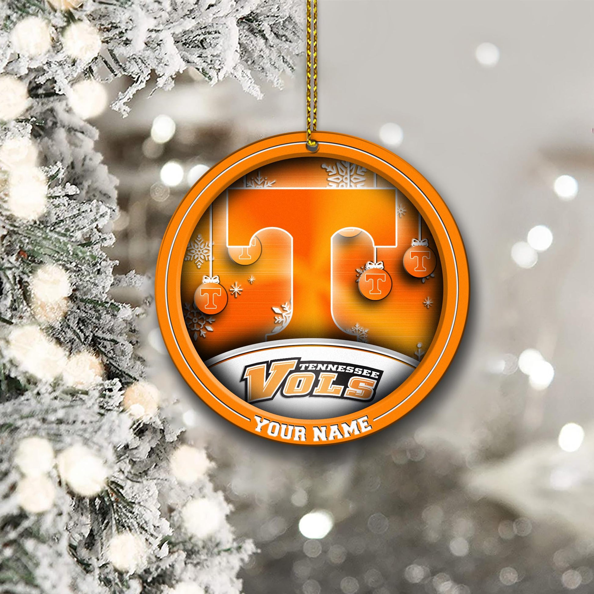 Tennessee Volunteers Circle Aluminium Custom Ornament 2 Side Trending New Arrivals H52912 ETUG311023
