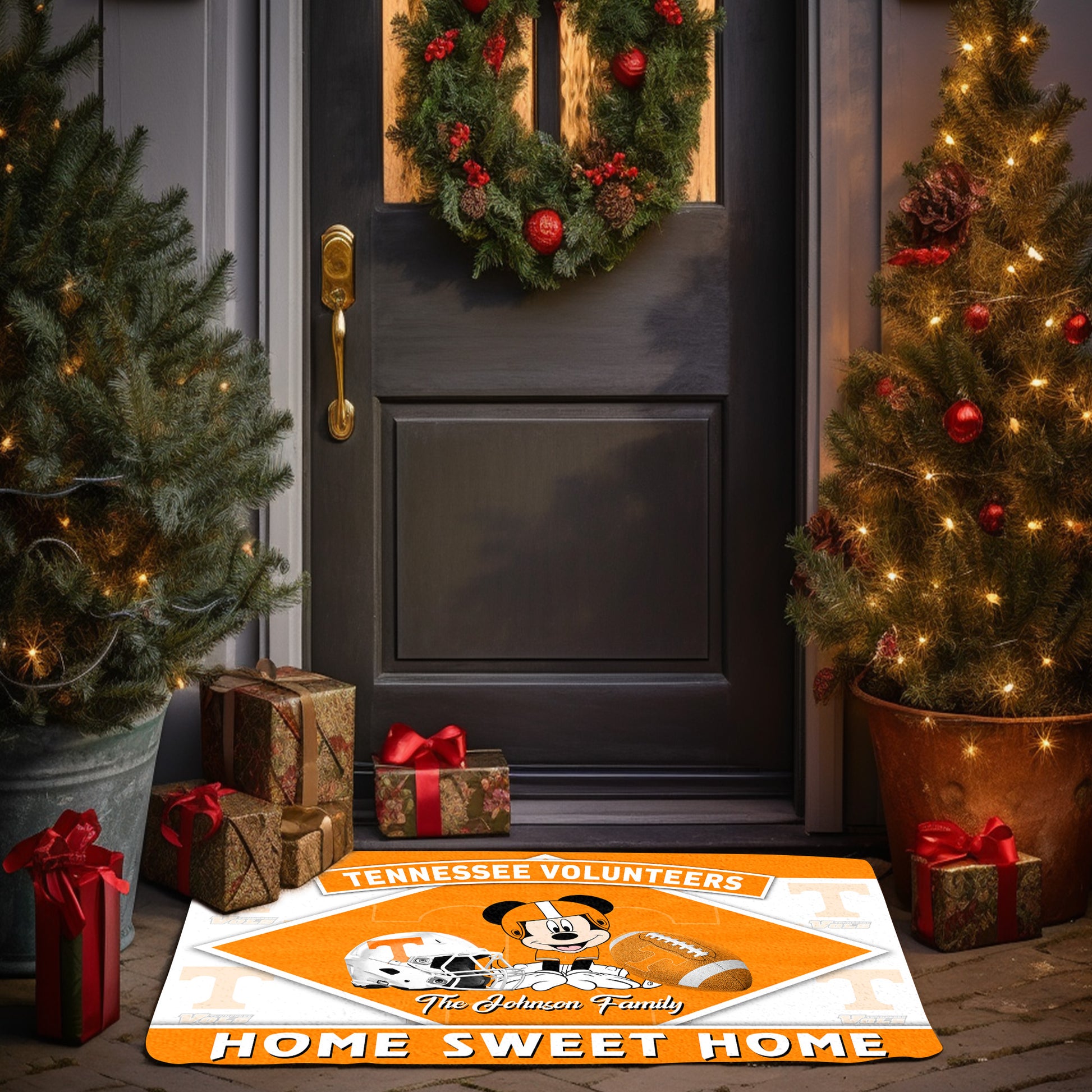 Tennessee Volunteers Doormat Custom Your Family Name, Sport Team And MK Doormat, FootBall Fan Gifts EHIVM-52722