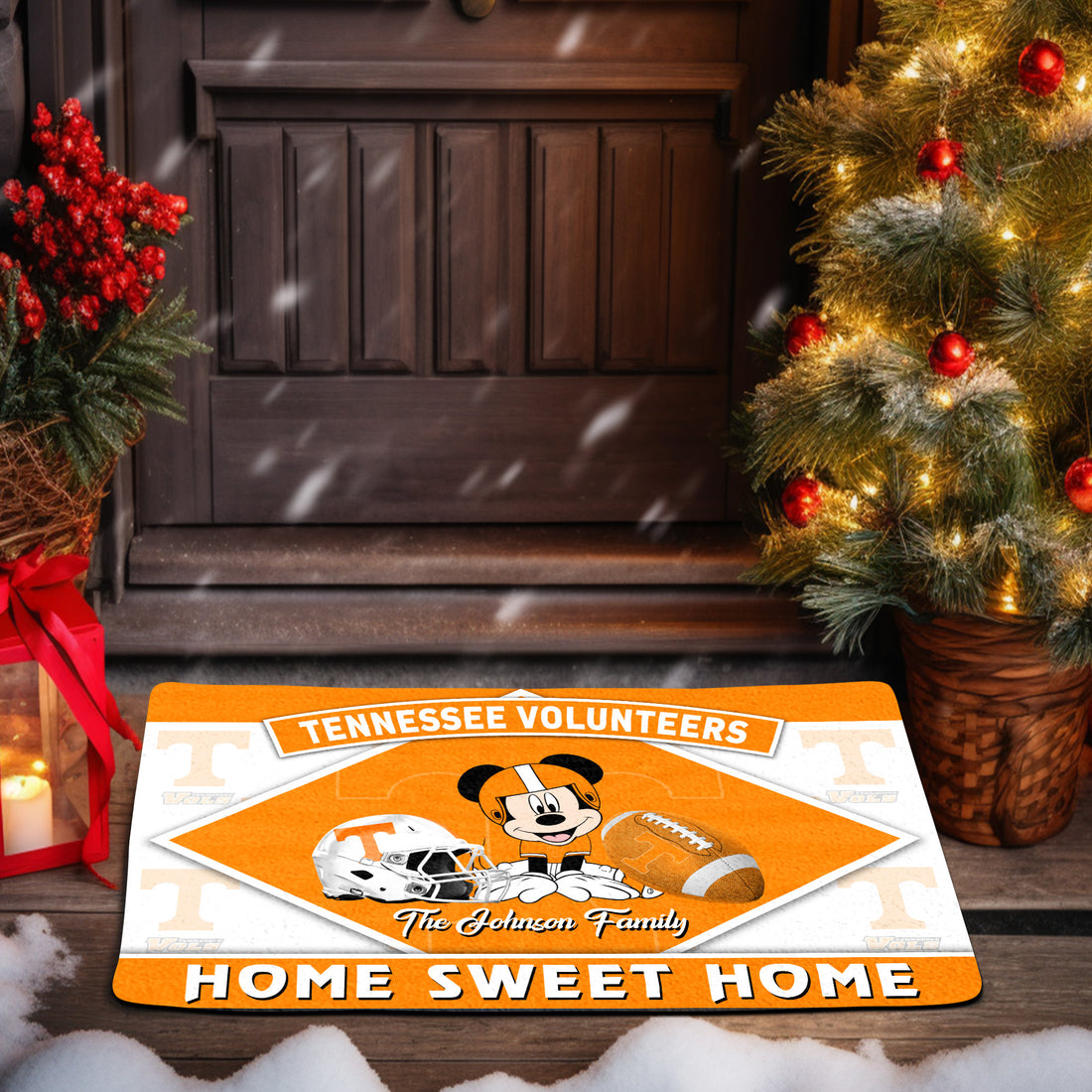 Tennessee Volunteers Doormat Custom Your Family Name, Sport Team And MK Doormat, FootBall Fan Gifts EHIVM-52722