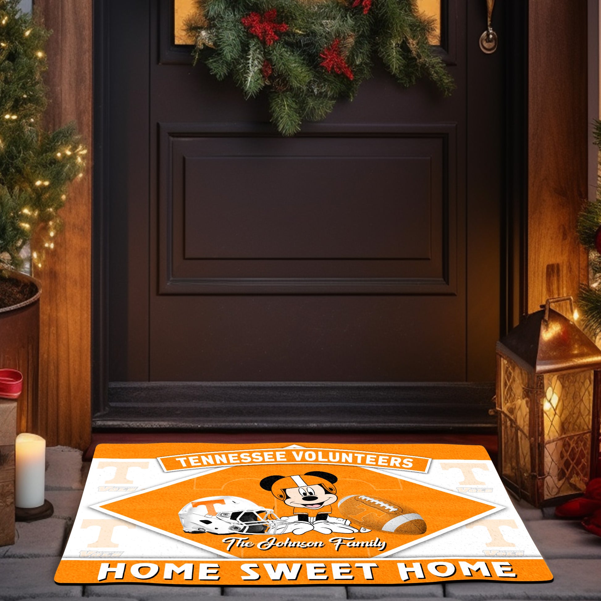 Tennessee Volunteers Doormat Custom Your Family Name, Sport Team And MK Doormat, FootBall Fan Gifts EHIVM-52722