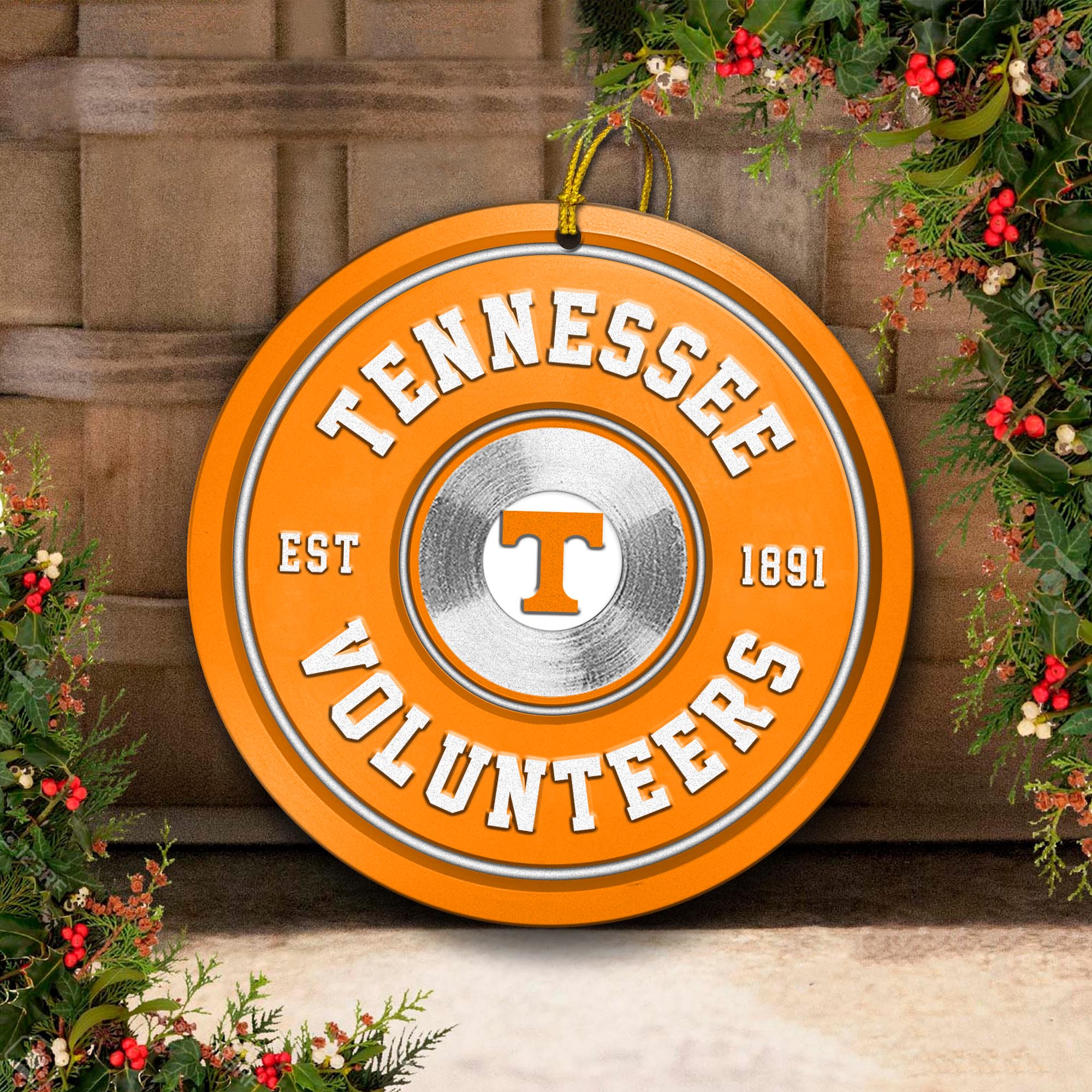 Tennessee Volunteers Fitness Circle Aluminium Ornament 2 Side Trending New Arrivals H52883 ETUG311023