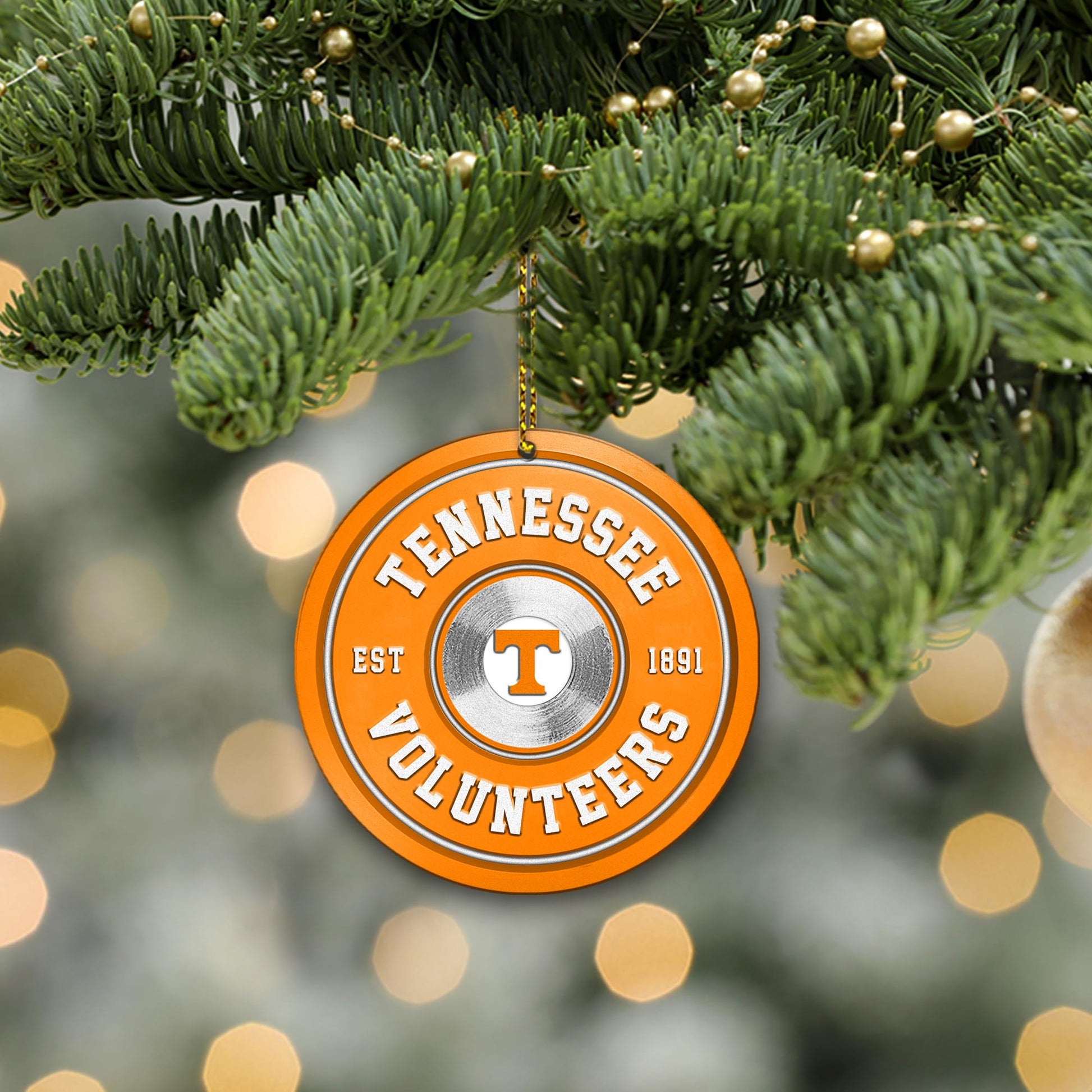 Tennessee Volunteers Fitness Circle Aluminium Ornament 2 Side Trending New Arrivals H52883 ETUG311023