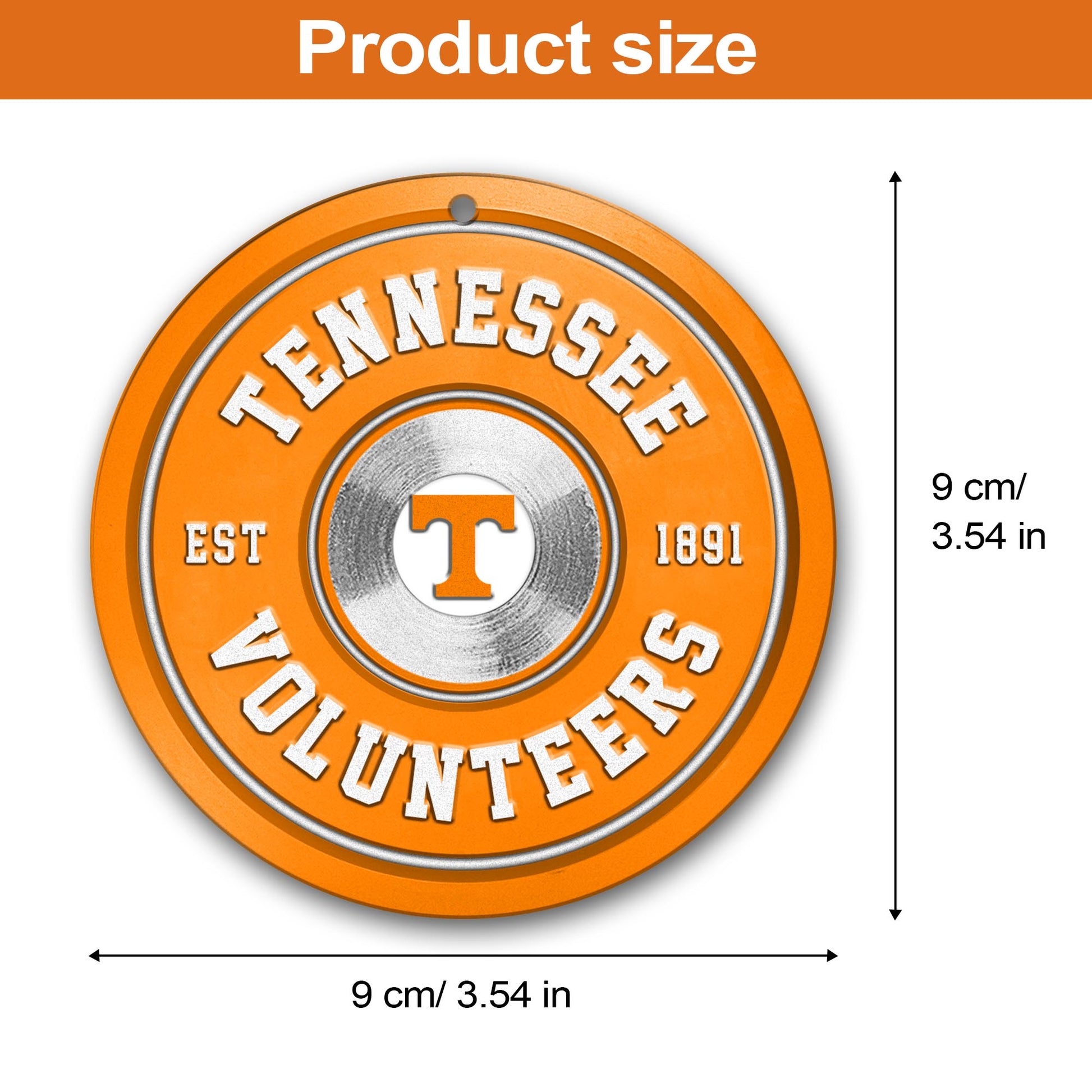 Tennessee Volunteers Fitness Circle Aluminium Ornament 2 Side Trending New Arrivals H52883 ETUG311023
