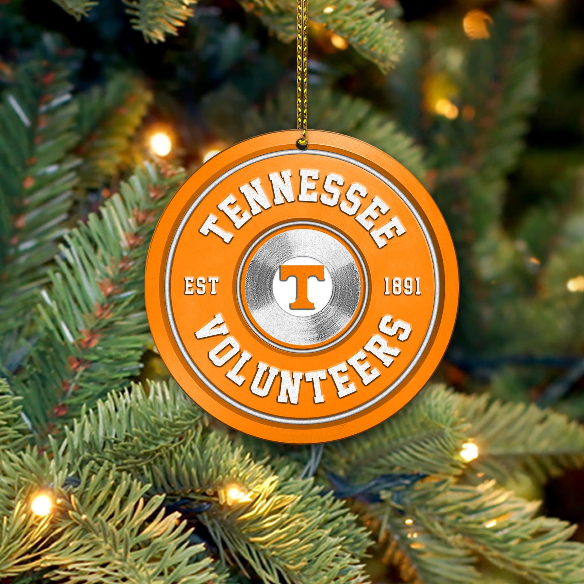 Tennessee Volunteers Fitness Circle Aluminium Ornament 2 Side Trending New Arrivals H52883 ETUG311023
