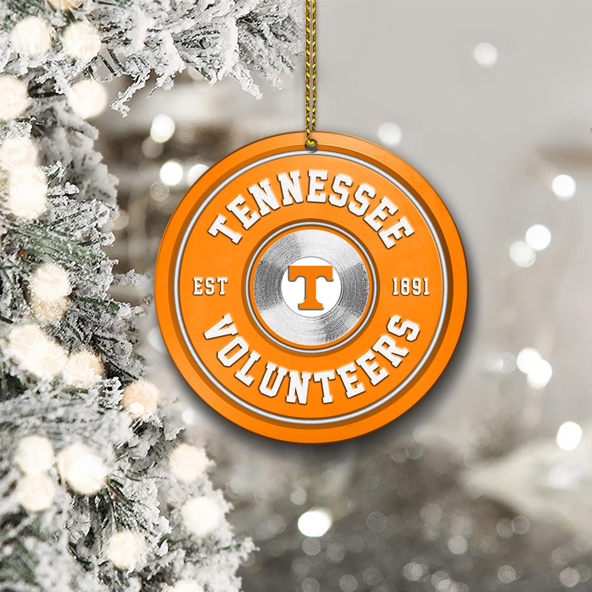 Tennessee Volunteers Fitness Circle Aluminium Ornament 2 Side Trending New Arrivals H52883 ETUG311023