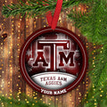 Texas A&M Aggies Circle Aluminium Custom Ornament 2 Side Trending New Arrivals H52912 ETUG311023