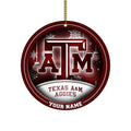 Texas A&M Aggies Circle Aluminium Custom Ornament 2 Side Trending New Arrivals H52912 ETUG311023