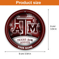 Texas A&M Aggies Circle Aluminium Custom Ornament 2 Side Trending New Arrivals H52912 ETUG311023