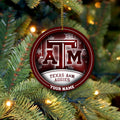 Texas A&M Aggies Circle Aluminium Custom Ornament 2 Side Trending New Arrivals H52912 ETUG311023